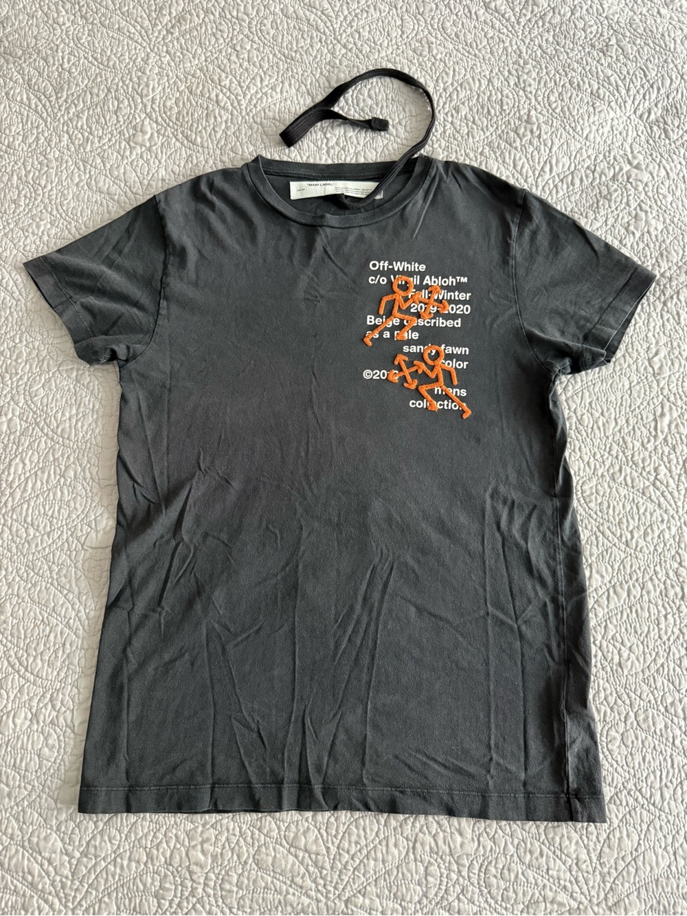 Off-White Virgil Abloh Men's Black Graphic Logo T-Shirt